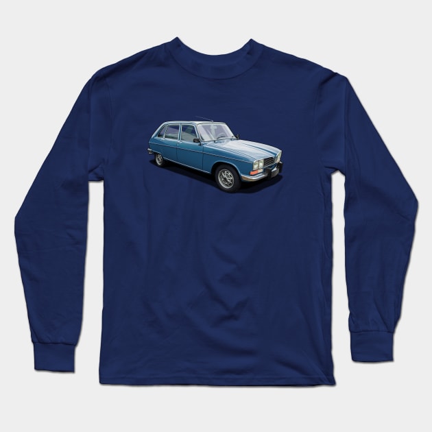 1973 Renault R16 TX in blue Long Sleeve T-Shirt by candcretro